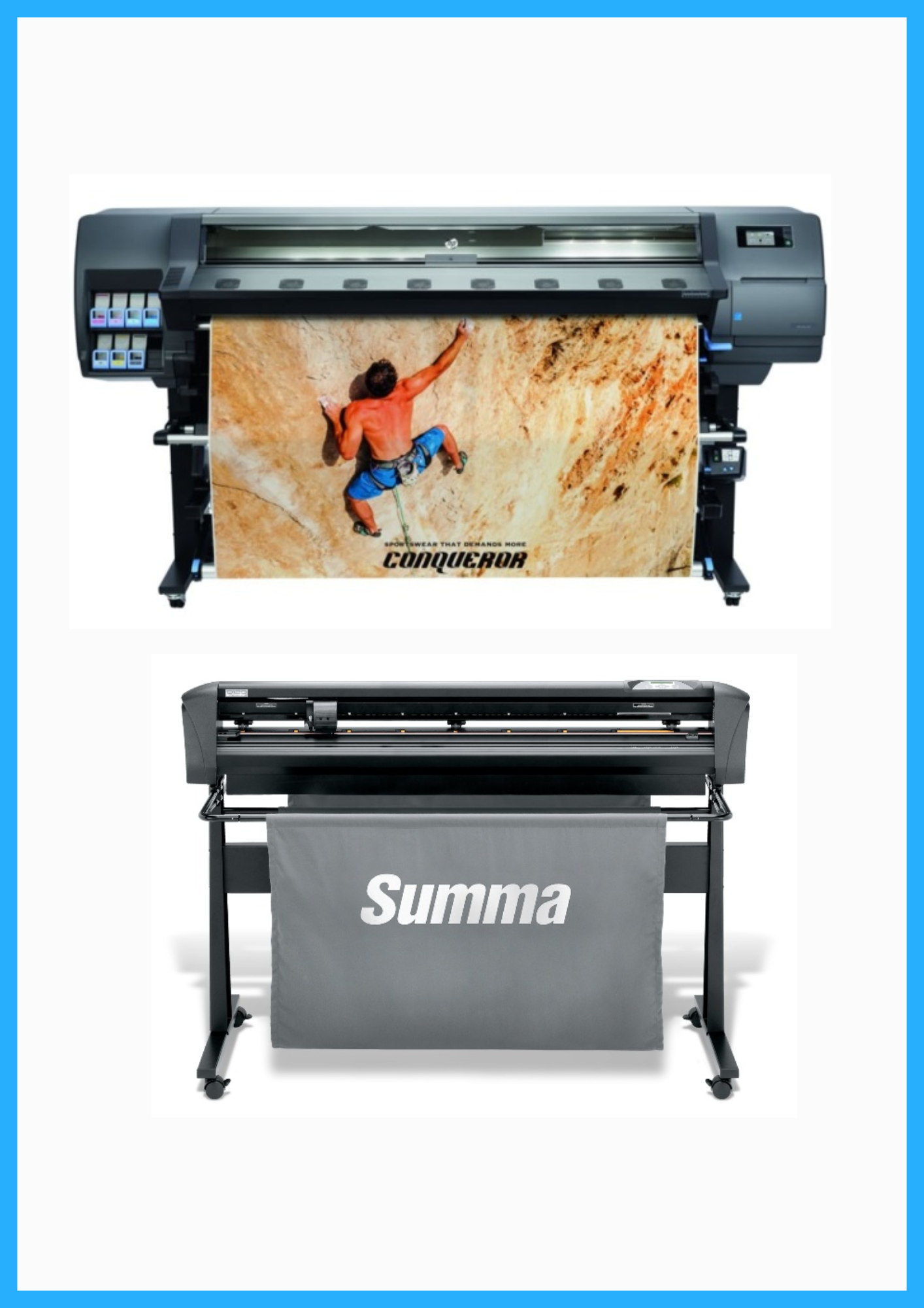 ON SALE - BUNDLE - HP Latex 335 64&quot; Large-Format Printer - Refurbished (90 Days, 1, 2, 3 or 4 Years Warranty) + Summa S Class 3 D160 62&quot; Vinyl Cutter - New + Flexi Rip Software