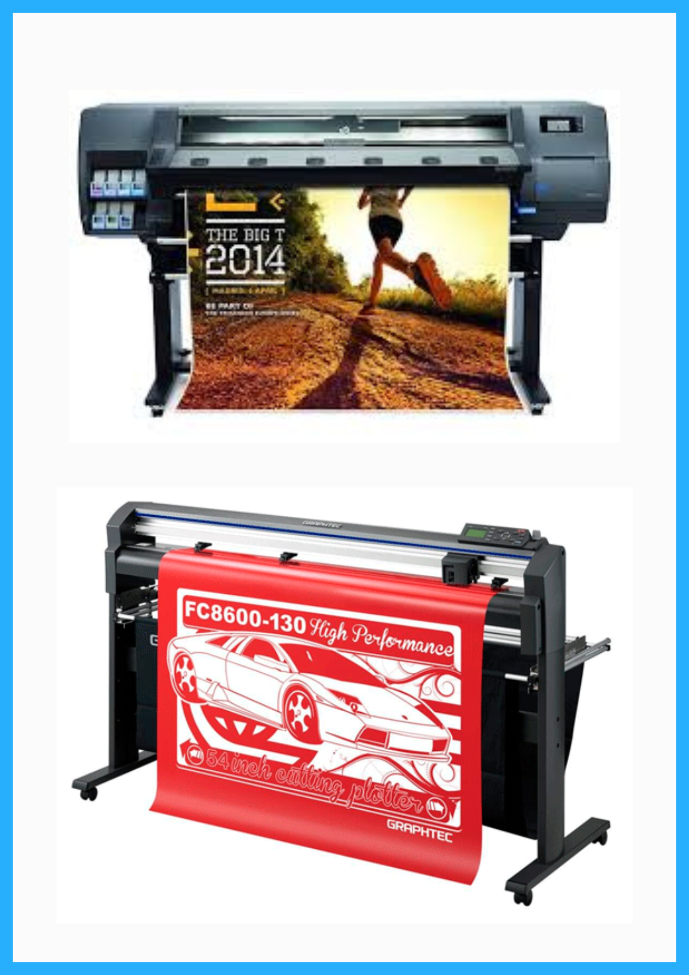 ON SALE - BUNDLE - HP Latex 310 54" - Refurbished (90 Days Warranty) + 54" Graphtec FC8600-130 High Performance Vinyl Cutting Plotter - Refurbished (90 Days Warranty)