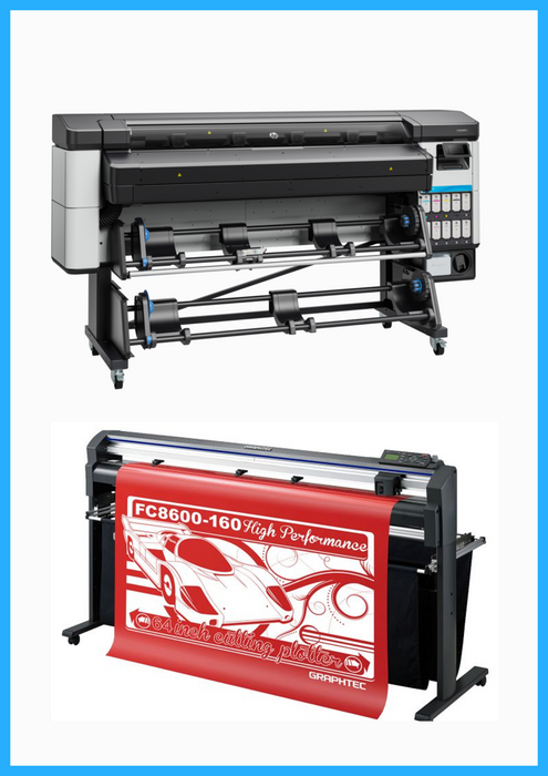 BUNDLE - HP Latex 630 W 64" Printer + 64" Graphtec FC8600-160 Vinyl Cutting Plotter - Refurbished (1 Year Warranty)