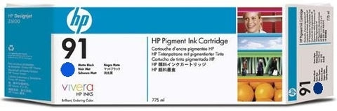 HP 91 775-ml Cyan DesignJet Pigment Ink Cartridge for DesignJet Z6100 - C9467A / Partially Used