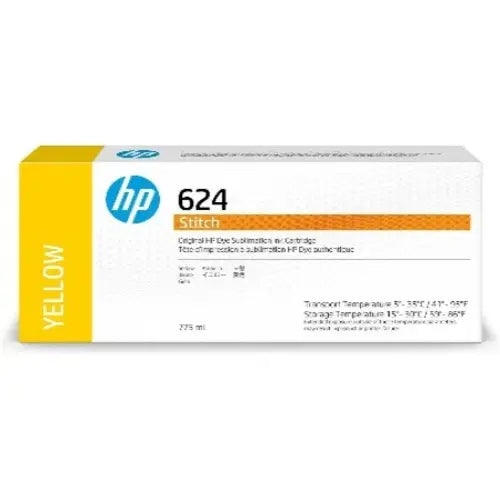 HP 624 Yellow DyeSub Ink Cartridge 775ml for Stitch S300 - 2LL56A