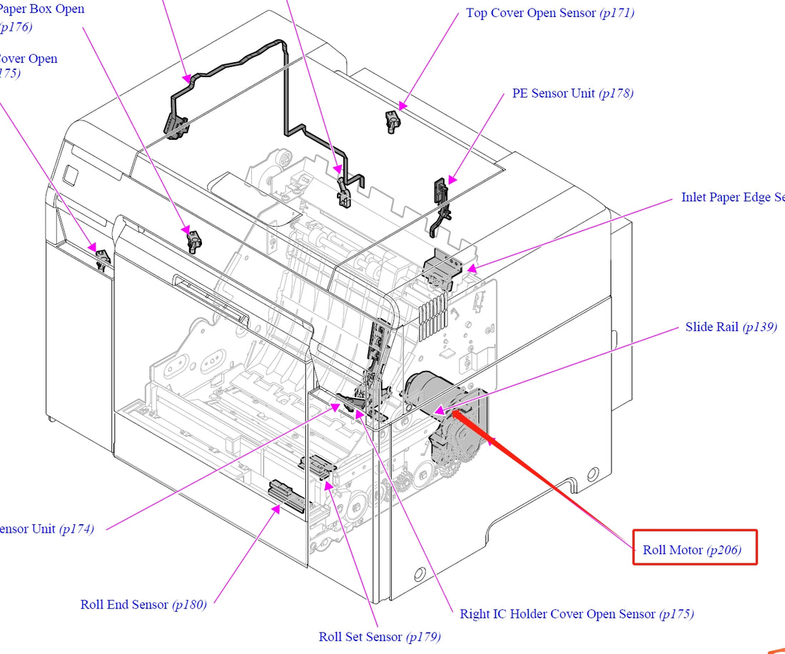 MOTOR ROLL ASSY for EPSON SureLab D700 - 1745453 / 1697839