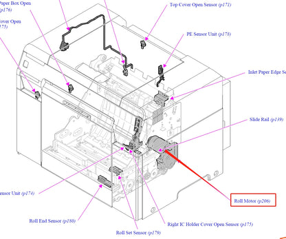 MOTOR ROLL ASSY for EPSON SureLab D800 D830 D850 D860 D870 - 1799588