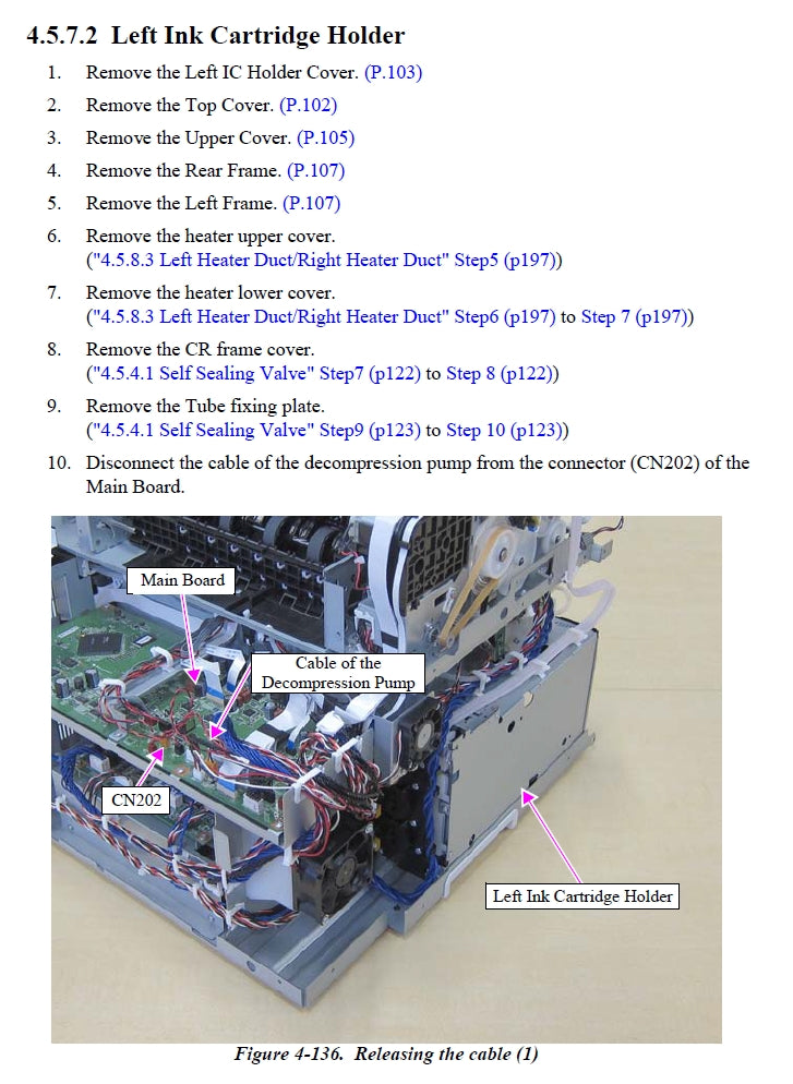 LEFT Ink HOLDER for EPSON SureLab D700 - 1887867 / 1730182