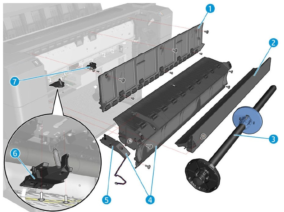 Clean-out assembly - For the HP DesignJet T920 / T1500 / T1530 / T1600 / T2500 / T2600 Series (CR357-67030)