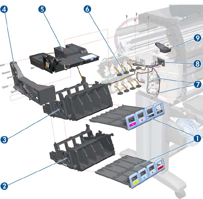 Air Pressurization System (APS) assembly - Fits for HP DesignJet Z6200 / Z6600 / Z6610 / Z6800 / Z6810 / l26100 / L25500 / l26500 (CQ111-67002) - Refurbished