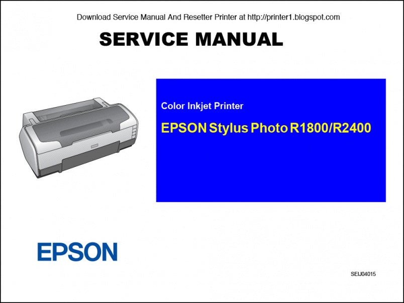 EPSON R1800/R2400 Service Manual — Wide Image Solutions