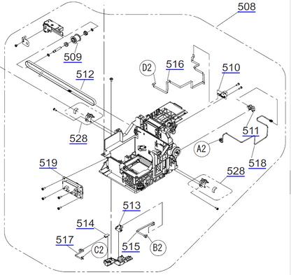EPSON B6000/F6000/F6200/F6300 CR,44,ASSY A.,EM ESL,ASP - 1858085 / 1710076