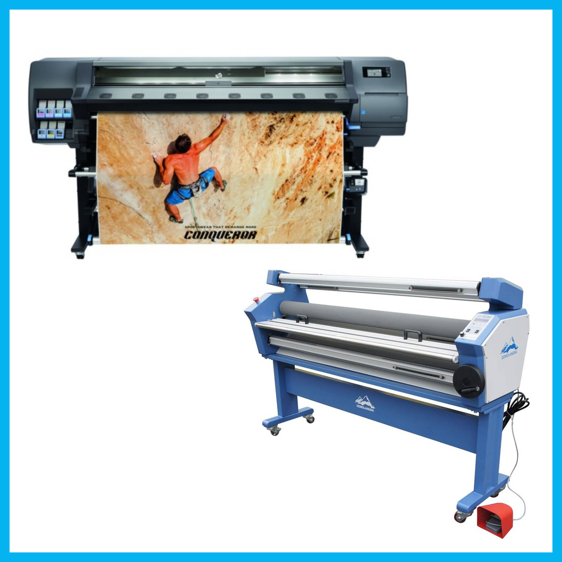 ON SALE - BUNDLE - HP Latex 335 64&quot; Large-Format Printer - Refurbished (90 Days, 1, 2, 3 or 4 Years Warranty) + 63&quot; Full-auto Low Temp Wide Format Cold Laminator