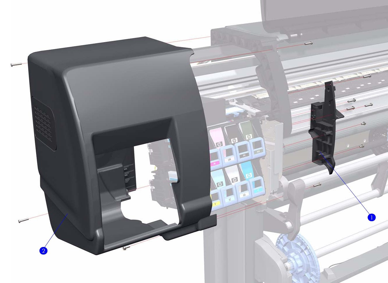 Left Side Cover Assembly for the HP DesignJet Z6100, Z6200, Z6600, Z6800, D5800 Series (Q6651-60292)