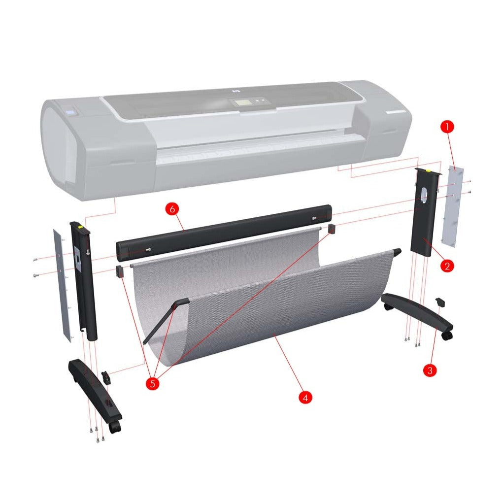 Basket tubes for HP DesignJet T610, T790, T1100, T1120, T1300, Z2100 (Q5669-67063)
