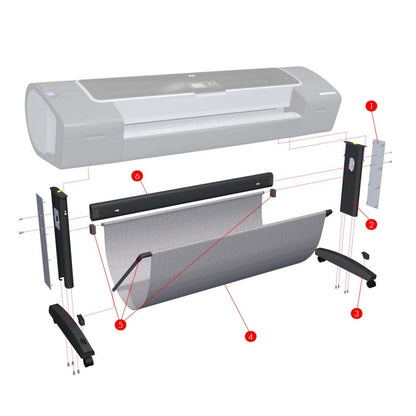 Foot Assembly for the HP Designjet T610, T770, T790, T1100, T1120, T1200, Z3100, Z2100 Plotters (Q5669-60715) - Refurbished