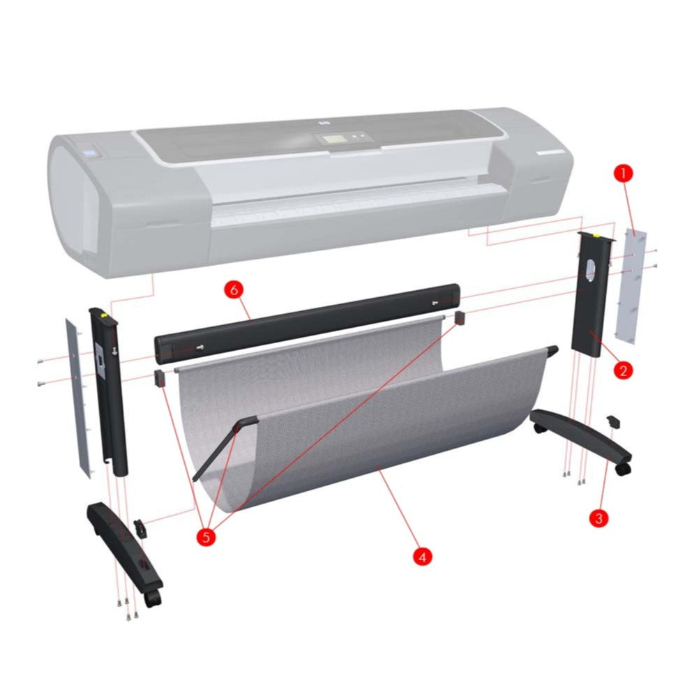 Leg Assy (Left &amp; Right) for the HP DesignJet T770, T790, T610, T620, T1100, T1200, T1120, T2300, Z2100, Z5200 (Q5669-60716)