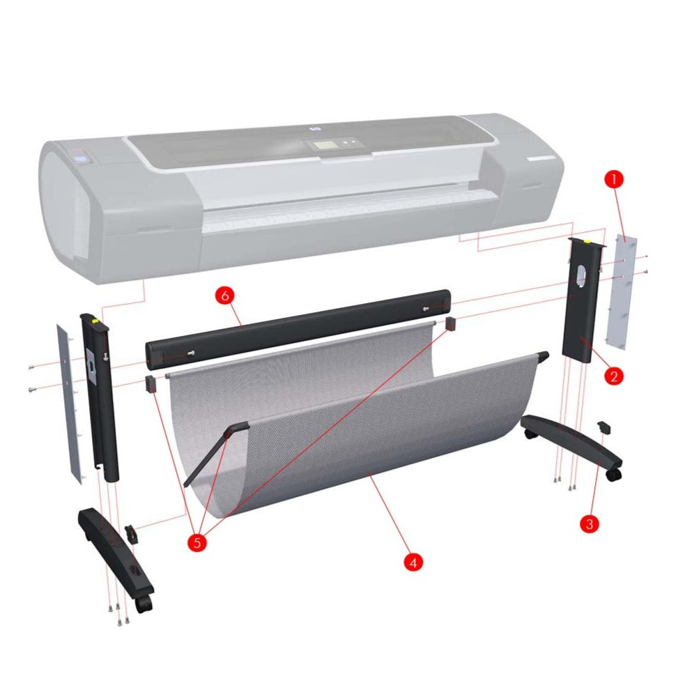 Foot Assembly for the HP Designjet T610, T770, T790, T1100, T1120, T1200, Z3100, Z2100 Plotters (Q5669-60715) - New