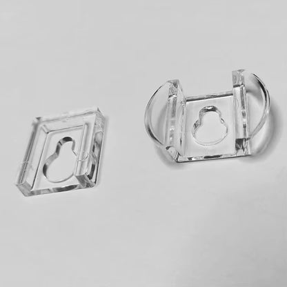 100pcs Crystal Frame Hooks Transparent Acrylic Hanger ourd Shape Wall Mount Photo Picture Frame Hanging Hooks Clips - AH02