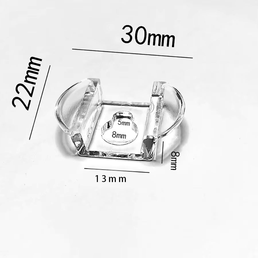 10pcs Small Transparent Acrylic Hanger Latch Modern Design Hasp Lock for Clear Acrylic Photo Frames Furniture Lock - AH01