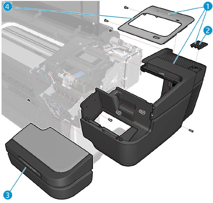 WIFI cover Service Kit for the HP DesignJet Z6, Z9+, T1700, Z5600, Z2600 Series (T8W15-67034)