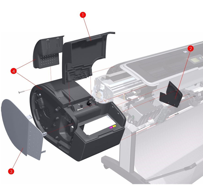 Left Side Panel for the HP DesignJet Z3100, Z3200, Z2100 Series (Q6675-67003)