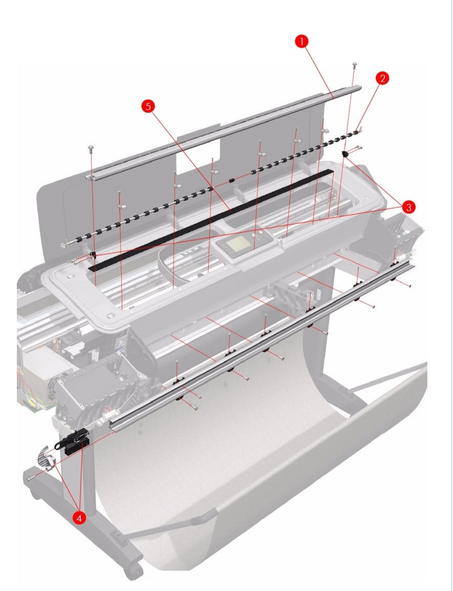 Starwheel Assembly (with Actuator) for the HP DesignJet Z2100, Z3100, Z3100ps Series (Q5669-67061)