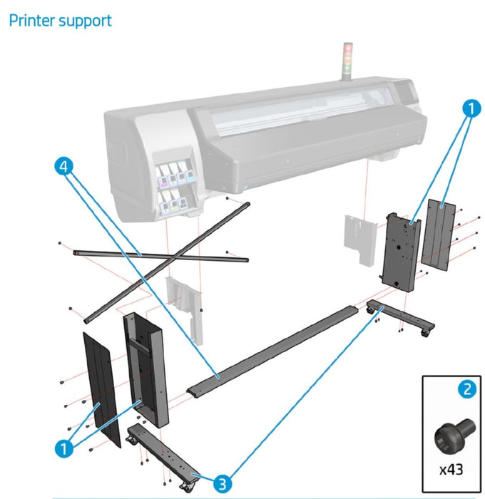 Leg Assembly for the HP Latex 560 Printers (M0E29-67003)