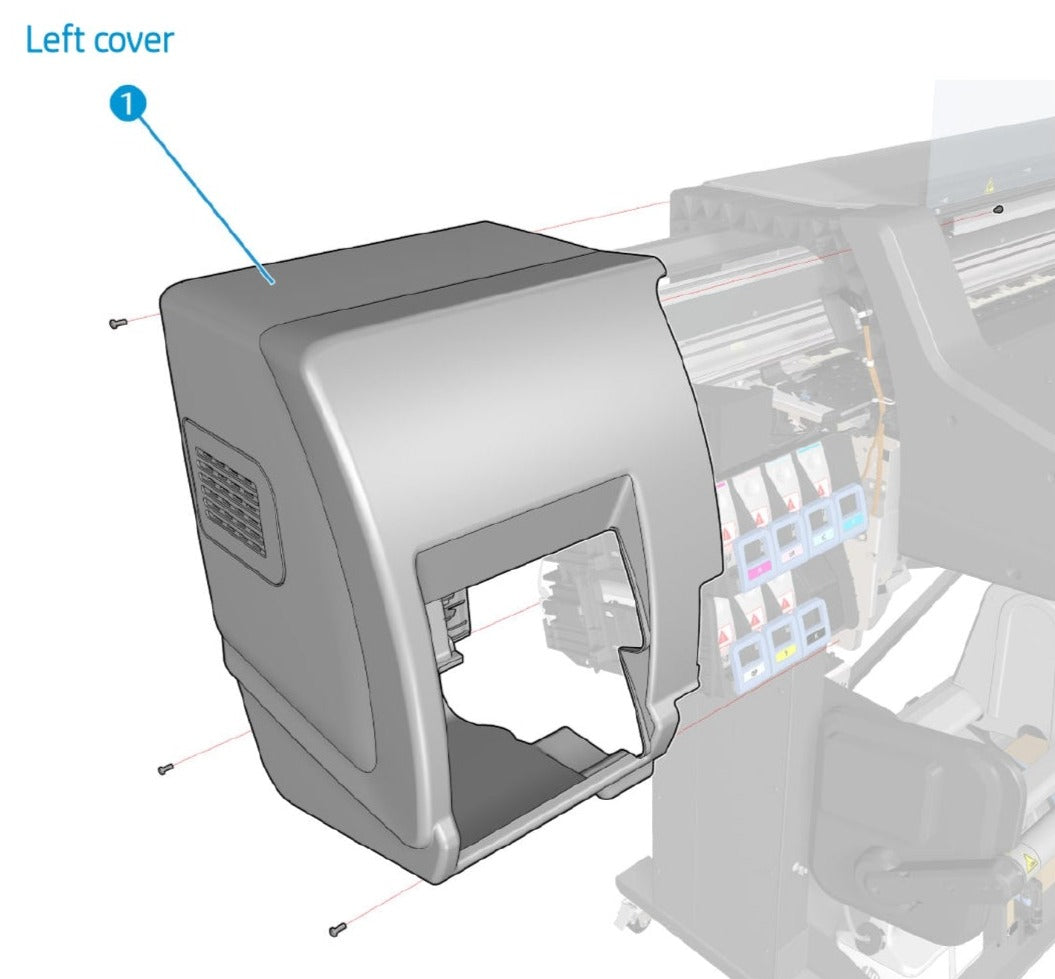 Left Cover Storm for the HP Latex 560 Series (M0E29-67005) - New