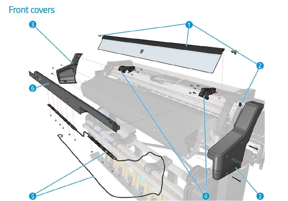 Impinging Covers Storm for the HP Latex 560 Series (M0E29-67006) - Refurbished