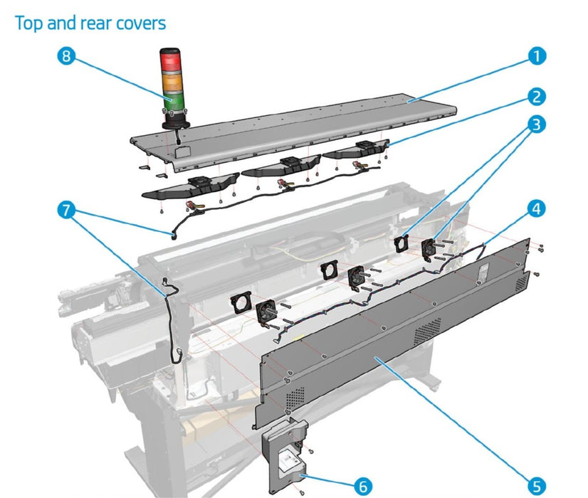 Top Cover Serv for the HP Latex 560 Series (M0E29-67080) - New