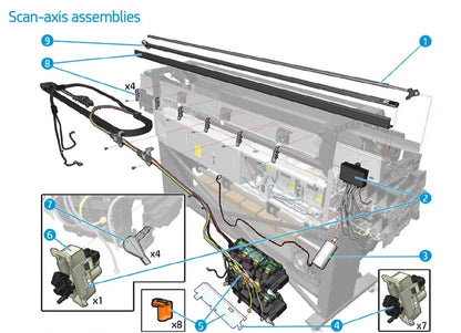 PIP Floater Sensor ISS Connector V2 SERV for HP Latex 110, 115, 310, 315, 330, 335, 360, 365, 500, 560, 570 Series (B4H70-67137) - New