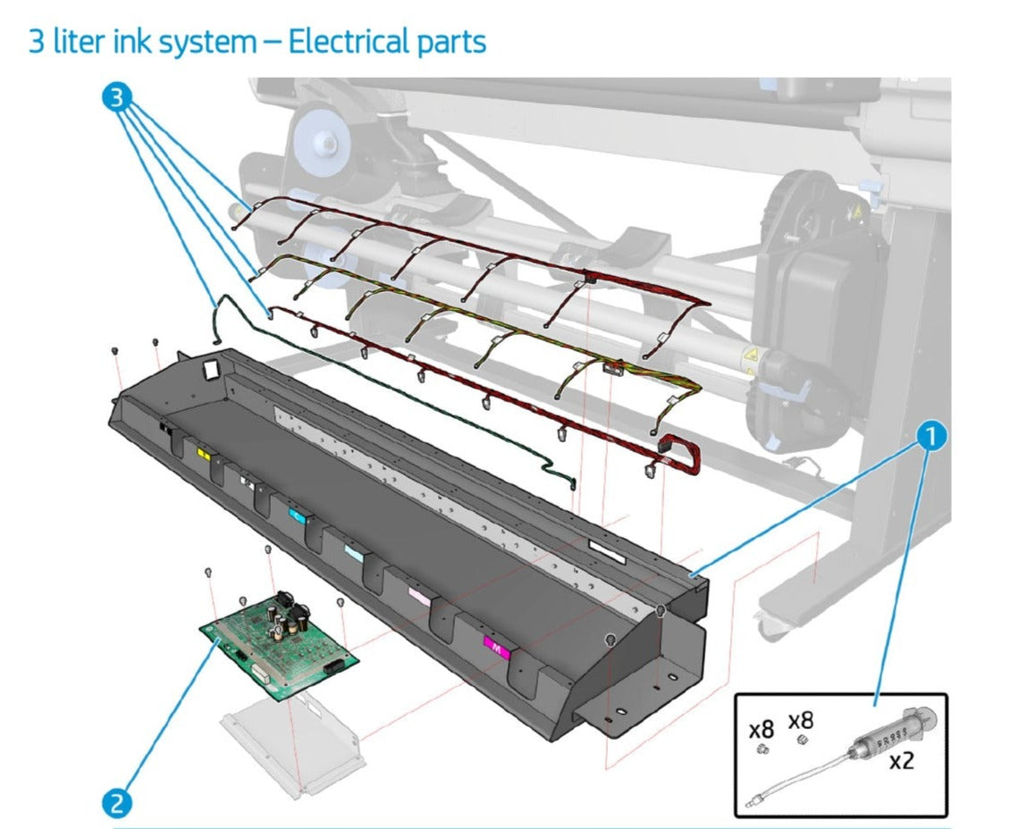 PC Board Assembly for the HP Latex 500, 370 Series (G2W18-67001) - New