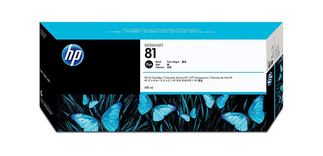 ON SALE - HP 81 680-ml Black Dye Ink Cartridge for HP Designjet 5500, 5500PS, 5000 and 5000PS Printers - C4930A