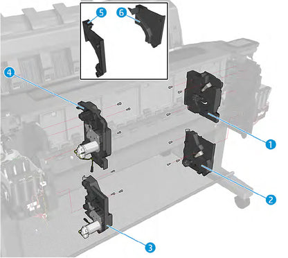 Top Tip Support Assembly - For the HP DesignJet T3500 Series (B9E24-67005)