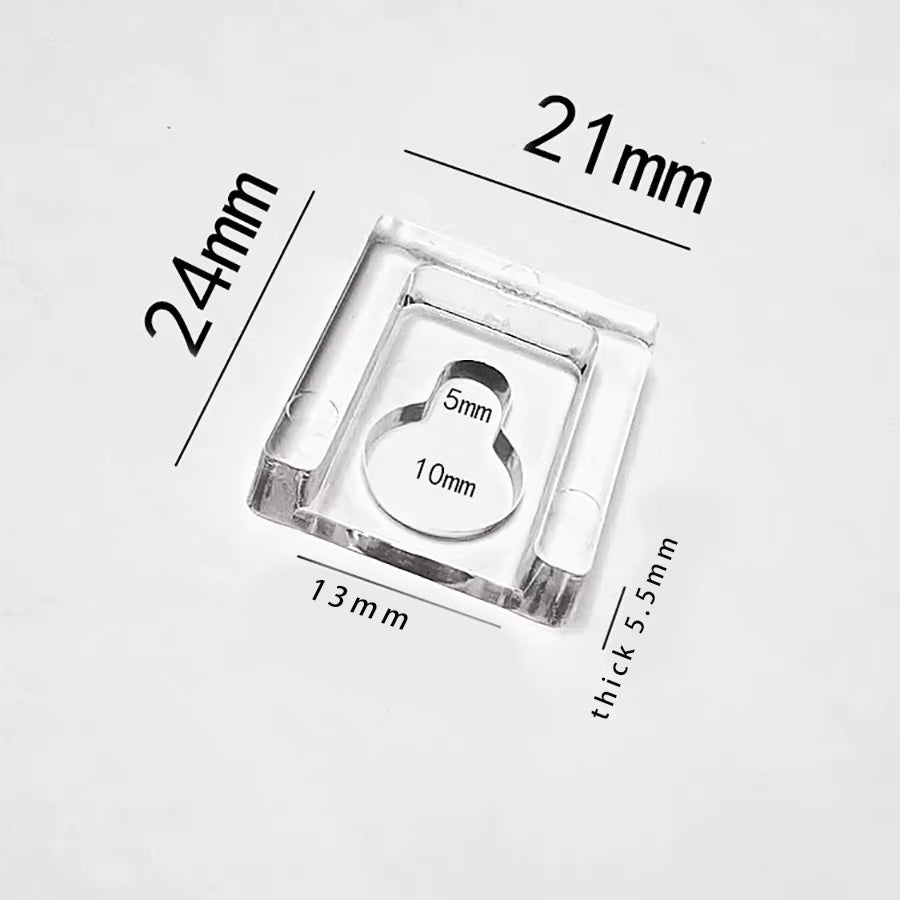 100pcs Crystal Frame Hooks Transparent Acrylic Hanger ourd Shape Wall Mount Photo Picture Frame Hanging Hooks Clips - AH02