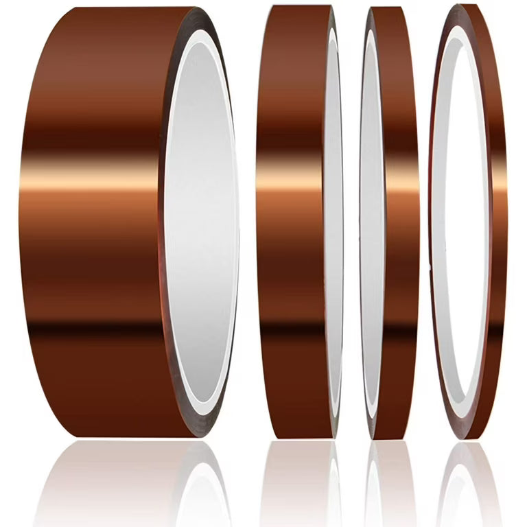 High Temperature Adhesive Resistant Heat Transfer Tape Heat Vinyl Thermal Sublimation Press Tape, No Residue, Electronics, Soldering, Circuit Board - 2 Rolls (108ft - Choose size)