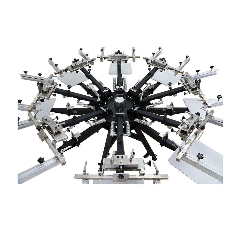 8 Color 8 Station Manual Screen Printing Press, with Micro Registration