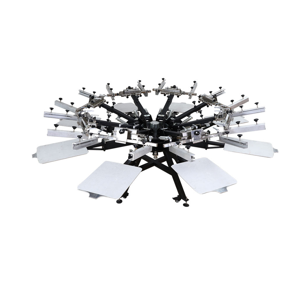 8 Color 8 Station Manual Screen Printing Press, with Micro Registration