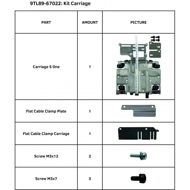 SummaCut Carriage Kit for Summa S One Series (9TL89-67022)