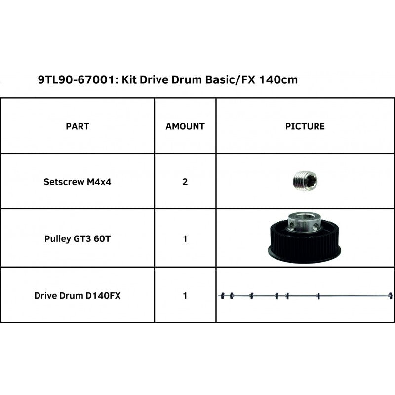 Summa Kit Drive Drum for Summa S One D140FX Series (9TL90-67001)