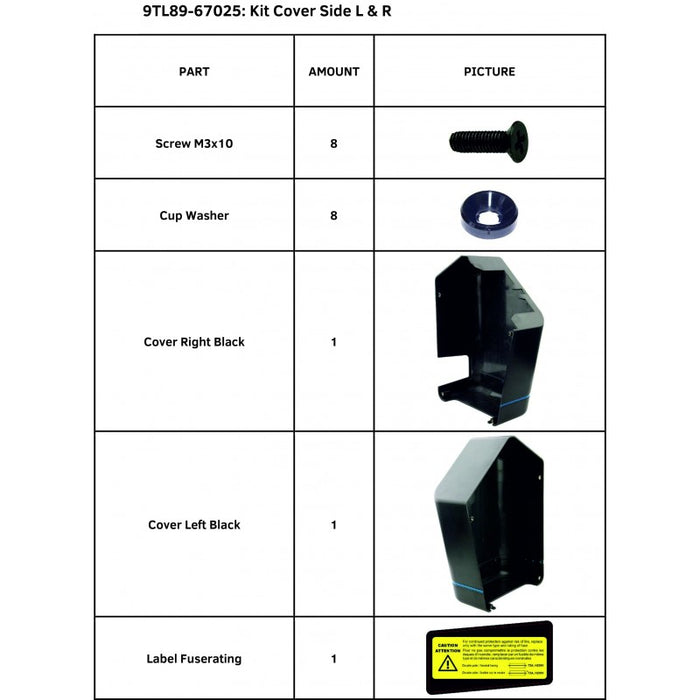 SummaCut Kit Cover Side L & R for Summa S One Series (9TL89-67025)