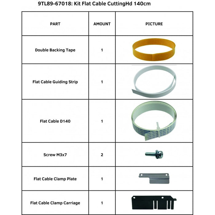 SummaCut Kit Flat Cable Cutting Head 140cm for Summa S One D140(FX) Series (9TL89-67018)