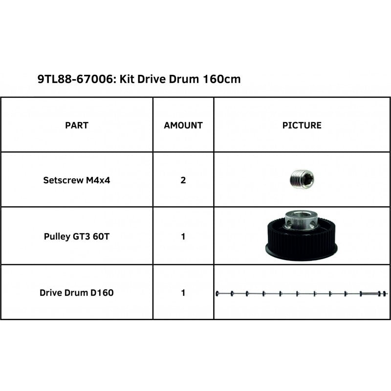 SummaCut Kit Drive Drum for Summa S One D160 Series (9TL88-67006)
