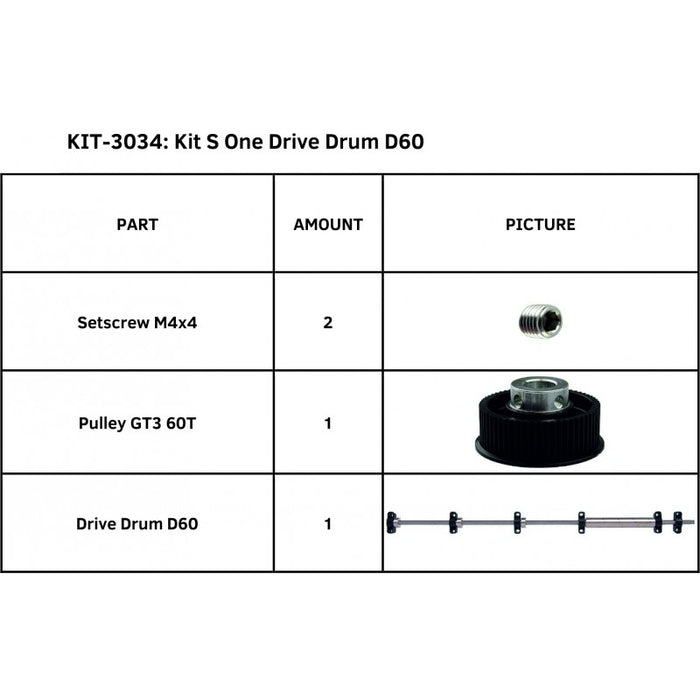 Summa Kit Drive Drum for Summa S One D60 Series (KIT-3034)