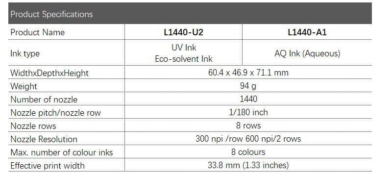 EPSON L1440-U2 L1440-A1 DX7 Print Head - FA45002