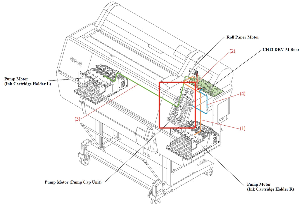 EPSON SureColor P7500 P7550 P7570 / P9500 P9550 P9570 PUMP CAP ASSY / Cleaning Unit - 1917861 / 1879158