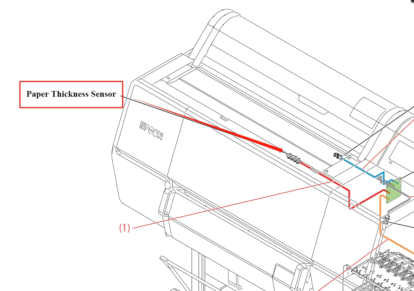 Paper Thickness Sensor for EPSON SureColor P7500 P7550 P7570 / P9500 P9550 P9570 - 1821528
