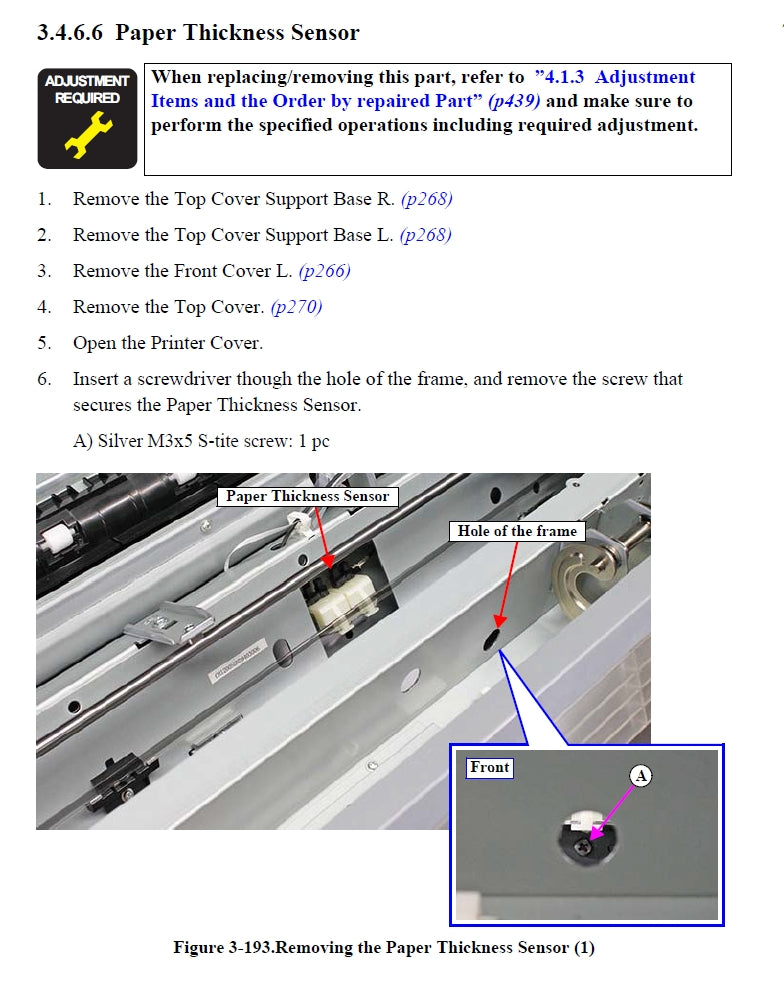 Paper Thickness Sensor for EPSON SureColor P7500 P7550 P7570 / P9500 P9550 P9570 - 1821528