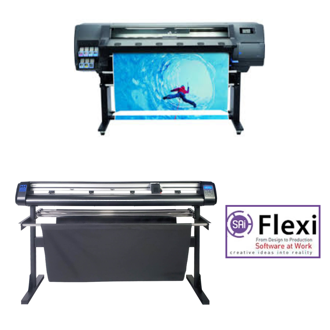 ON SALE - BUNDLE - HP Latex 315 54&quot; Printer - Refurbished (90 Days, 1, 2, 3 or 4 Years Warranty) + 53&quot; Vinyl Cutter Machine with ARMS Contour Cutting (MH200) - New + Flexi Rip Software