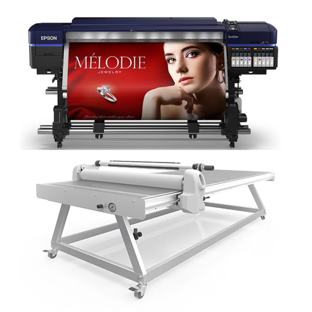BUNDLE - Epson Surecolor S80600 Production Edition 64" Solvent Printer - Refurbished (1 Year Warranty) + 63" Wide Format Cold Laminator, with Heat Assisted + 51" x 98" Flatbed Lamination Table