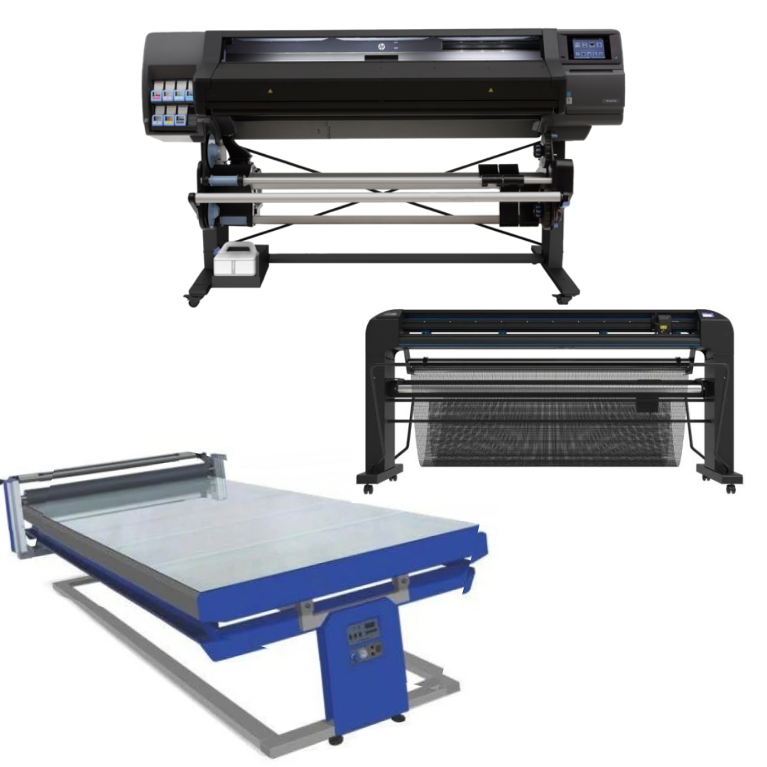 COMPLETE SOLUTION - HP Latex 560 64" Printer - Refurbished (1 Year Warranty) + Summa S Class 3 D160 62" Vinyl Cutter - New + 67in x 126in Flatbed Hot and Cold Laminator for Rigid &amp; Flex Media - New