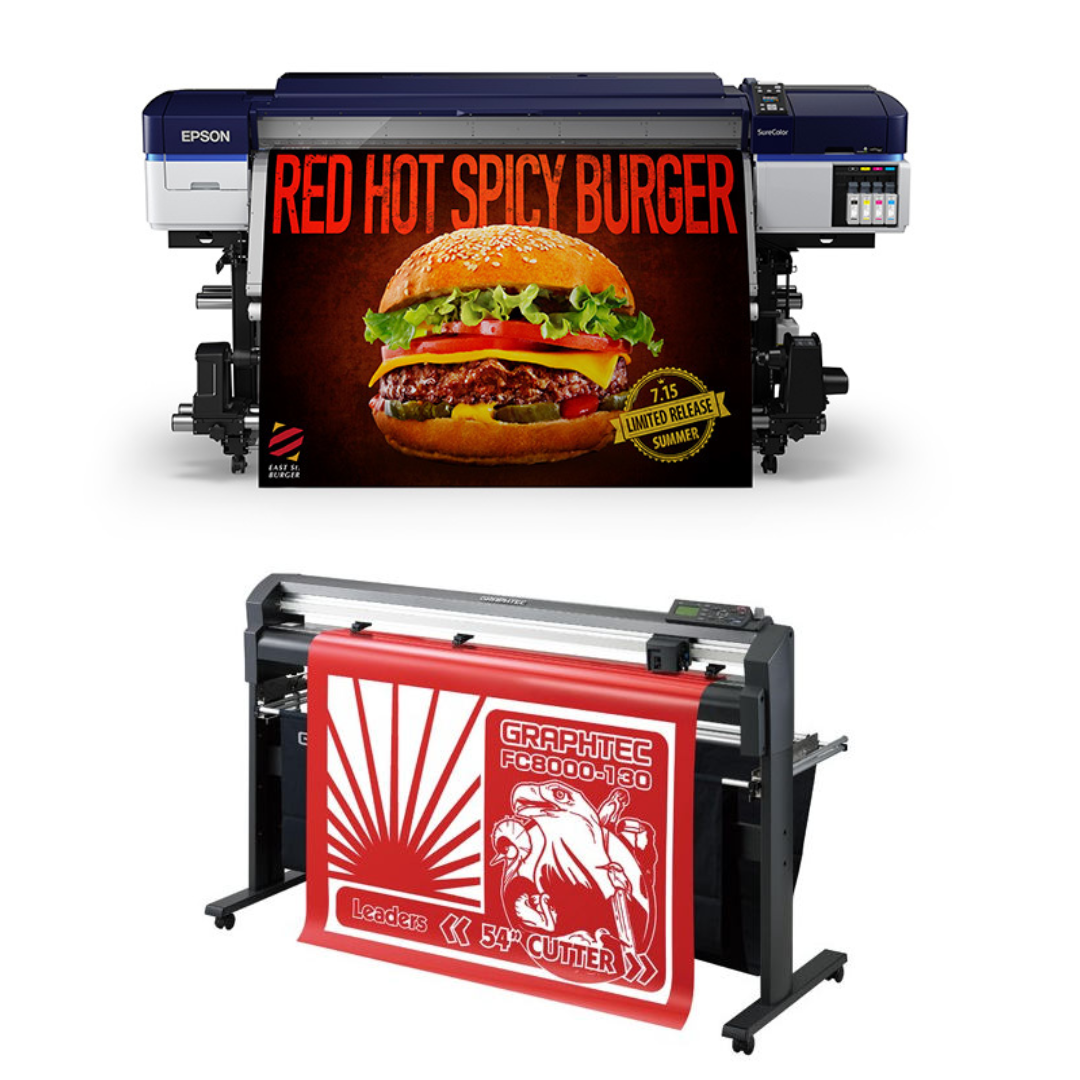 BUNDLE - Epson SureColor S40600 Production Edition - Refurbished (1 Year Warranty) + 54&quot; Graphtec FC8000-130 Vinyl Cutting Plotter - Refurbished (1 Year Warranty)