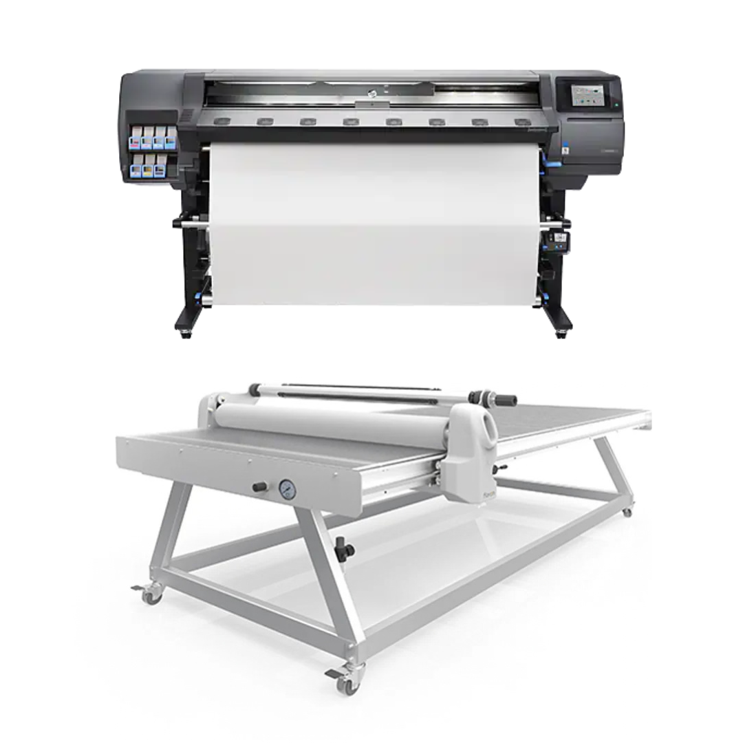 BUNDLE - HP Latex 360 64" Printer - Refurbished (90 Days, 1, 2, 3 or 4 Years Warranty) + Qomolangma 51" x 98" Flatbed Lamination Table - New